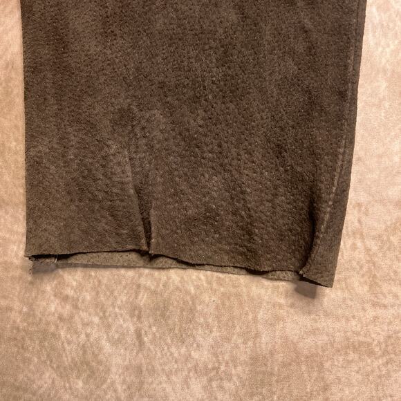 Vintage 90s Danielle Martin High Waisted Straight Leg Brown Leather Suede Pants - Picture 4 of 9